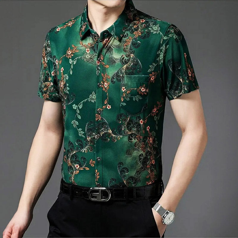 Andrei Fiori Laahana Collection - Short Sleeve Button-Up Shirt