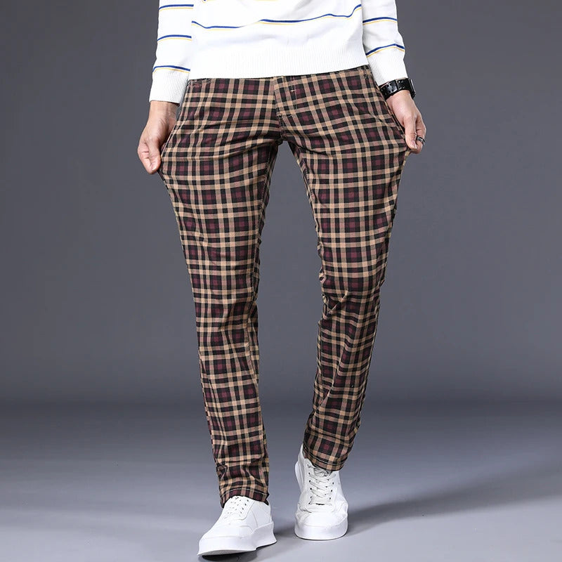 Henry Classic-Fit Stretch Plaid Suit Pants