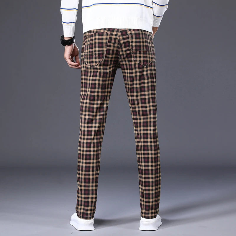 Henry Classic-Fit Stretch Plaid Suit Pants