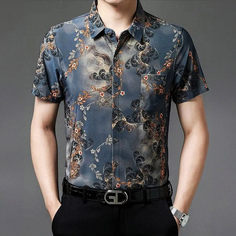 Andrei Fiori Laahana Collection - Short Sleeve Button-Up Shirt