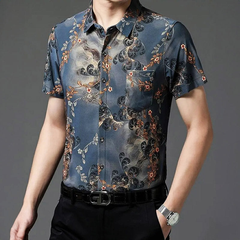 Andrei Fiori Laahana Collection - Short Sleeve Button-Up Shirt