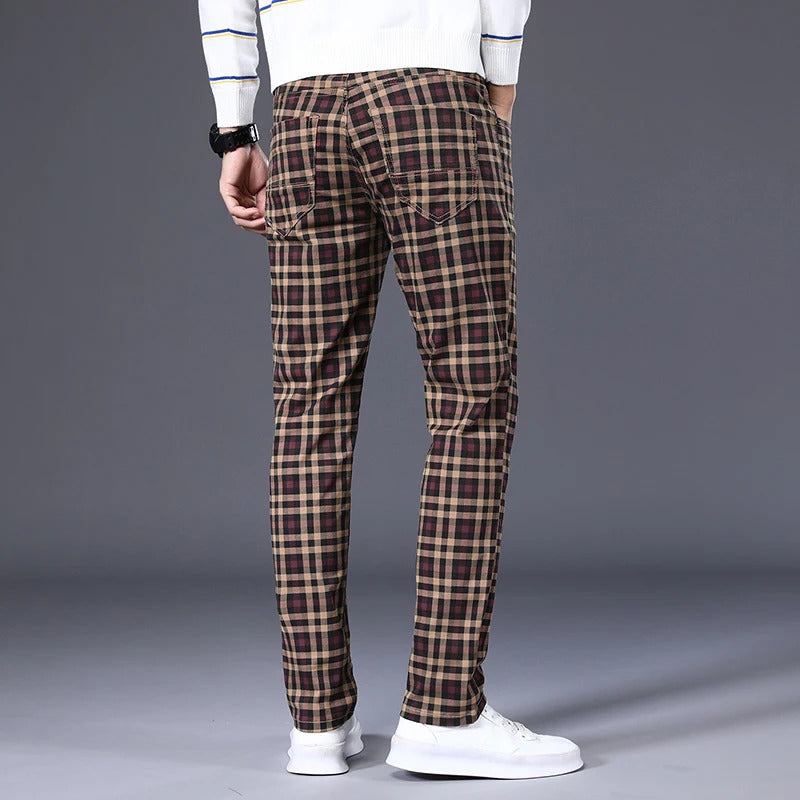 Henry Classic-Fit Stretch Plaid Suit Pants