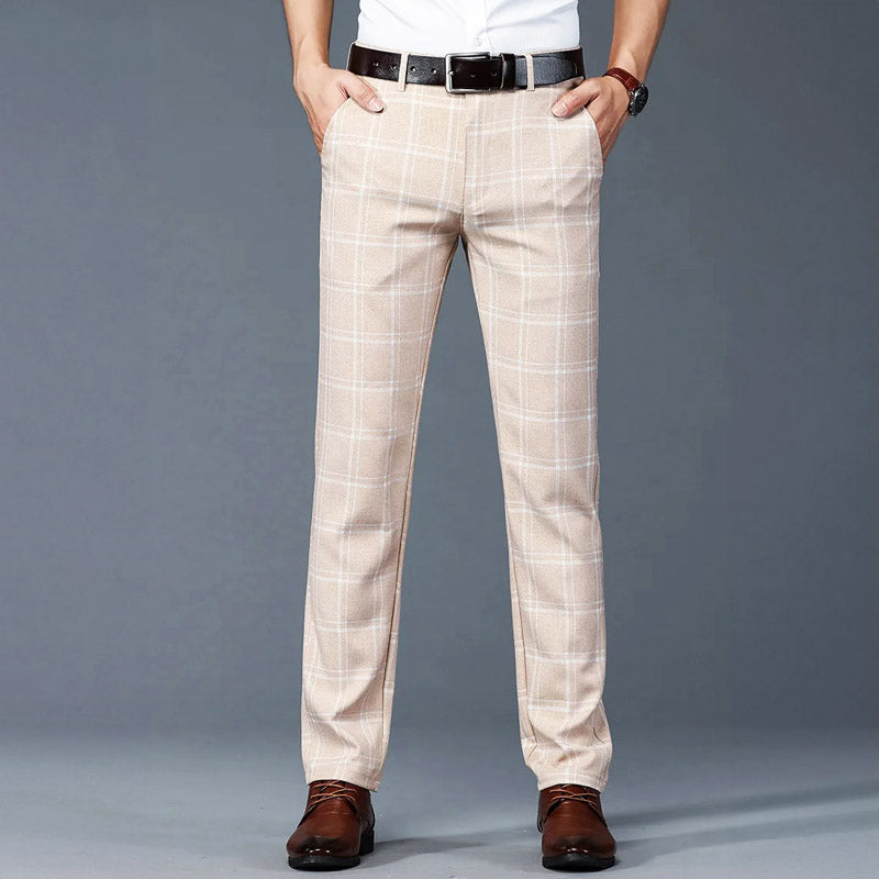 James Classic-Fit Stretch Plaid Suit Pant