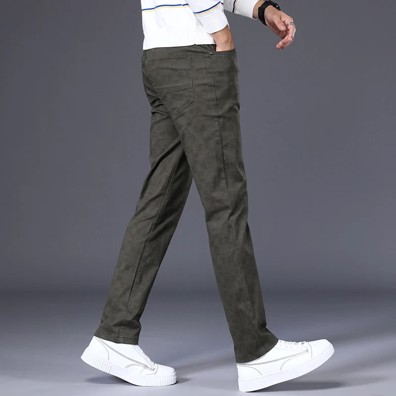 Henry Classic-Fit Stretch Plaid Suit Pants