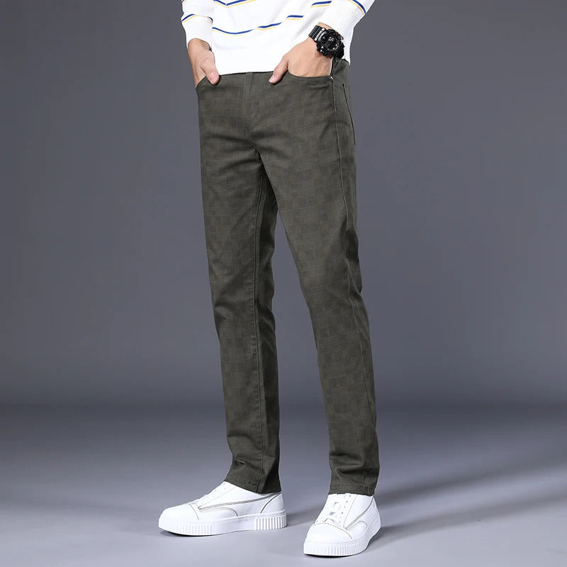 Henry Classic-Fit Stretch Plaid Suit Pants