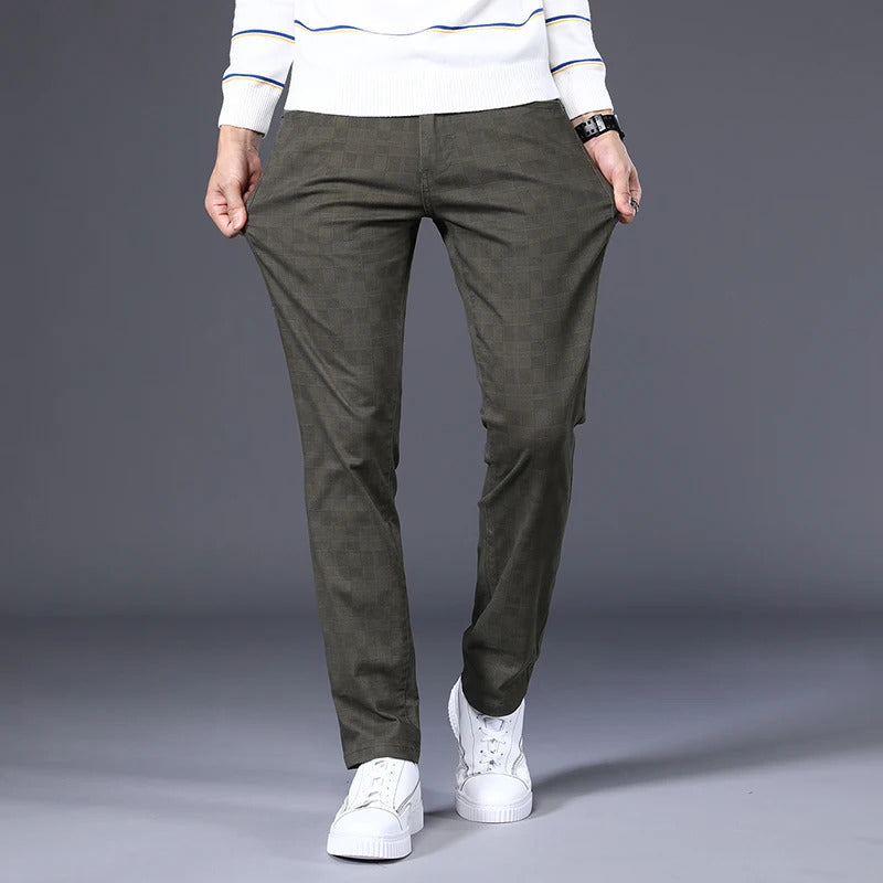 Henry Classic-Fit Stretch Plaid Suit Pants