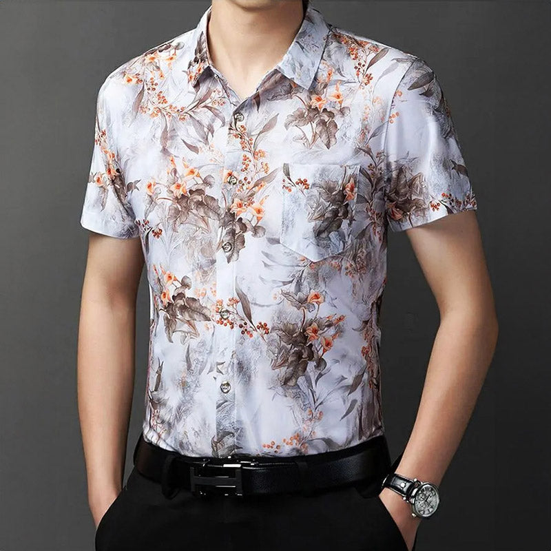 Andrei Fiori Laahana Collection - Short Sleeve Button-Up Shirt