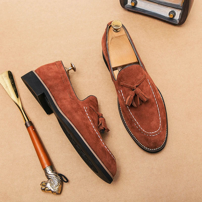 Lucca Suede Tassel Loafer