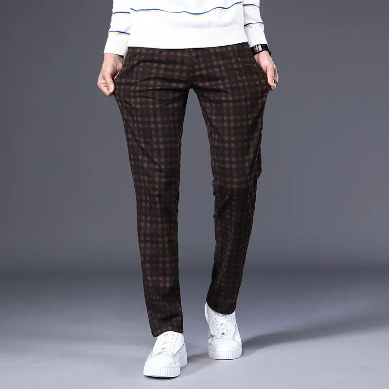 Henry Classic-Fit Stretch Plaid Suit Pants