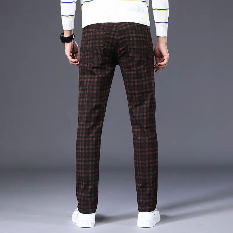Henry Classic-Fit Stretch Plaid Suit Pants