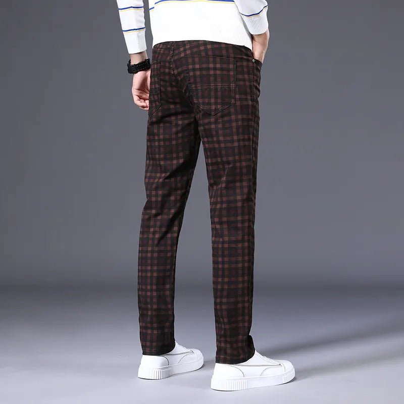 Henry Classic-Fit Stretch Plaid Suit Pants