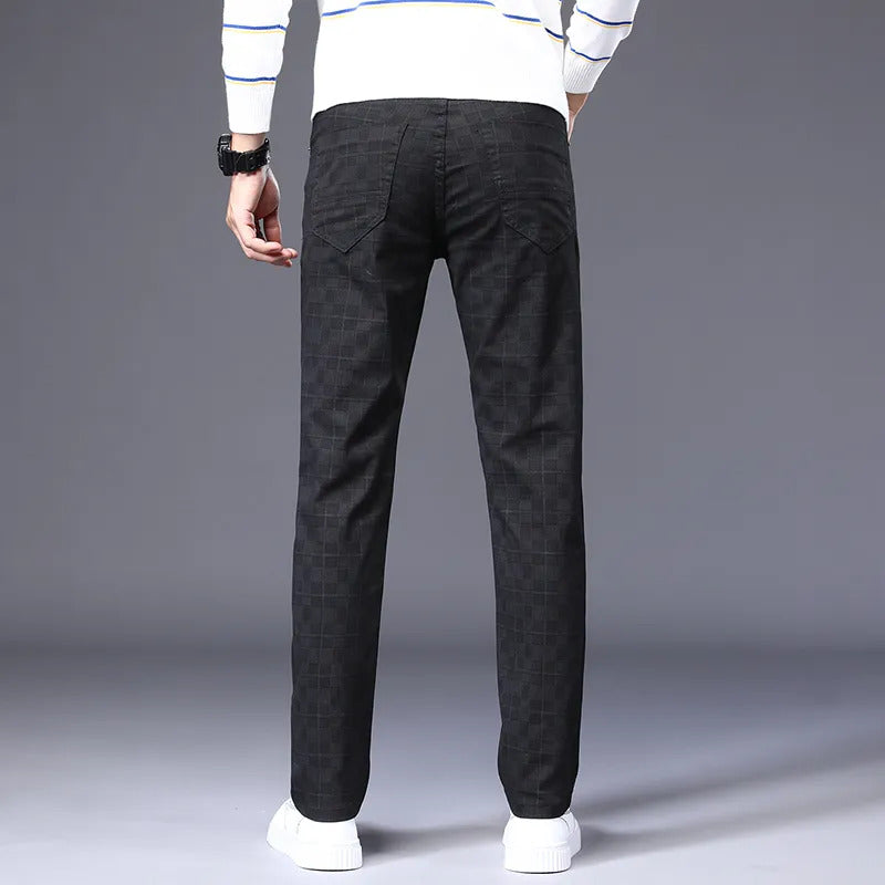 Henry Classic-Fit Stretch Plaid Suit Pants