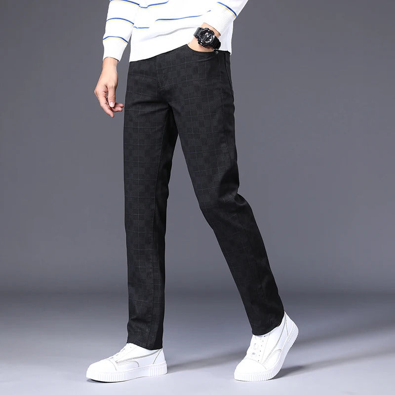 Henry Classic-Fit Stretch Plaid Suit Pants