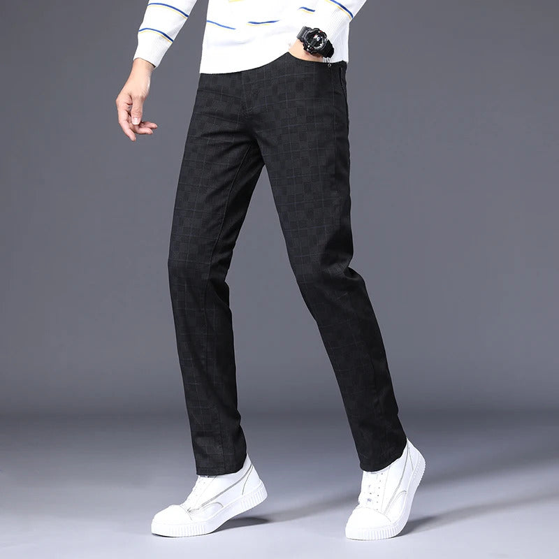 Henry Classic-Fit Stretch Plaid Suit Pants