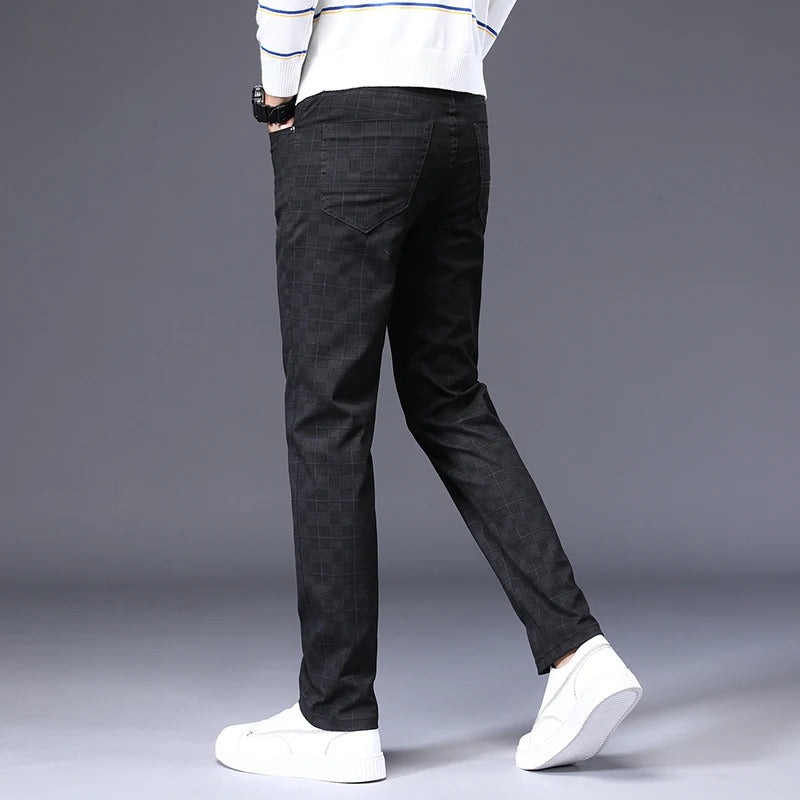 Henry Classic-Fit Stretch Plaid Suit Pants