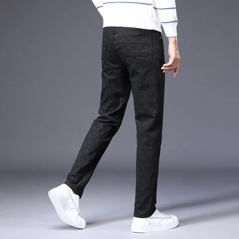 Henry Classic-Fit Stretch Plaid Suit Pants