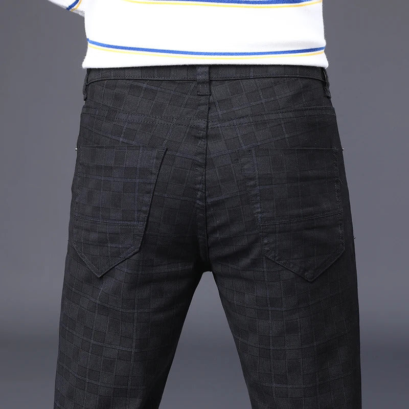 Henry Classic-Fit Stretch Plaid Suit Pants