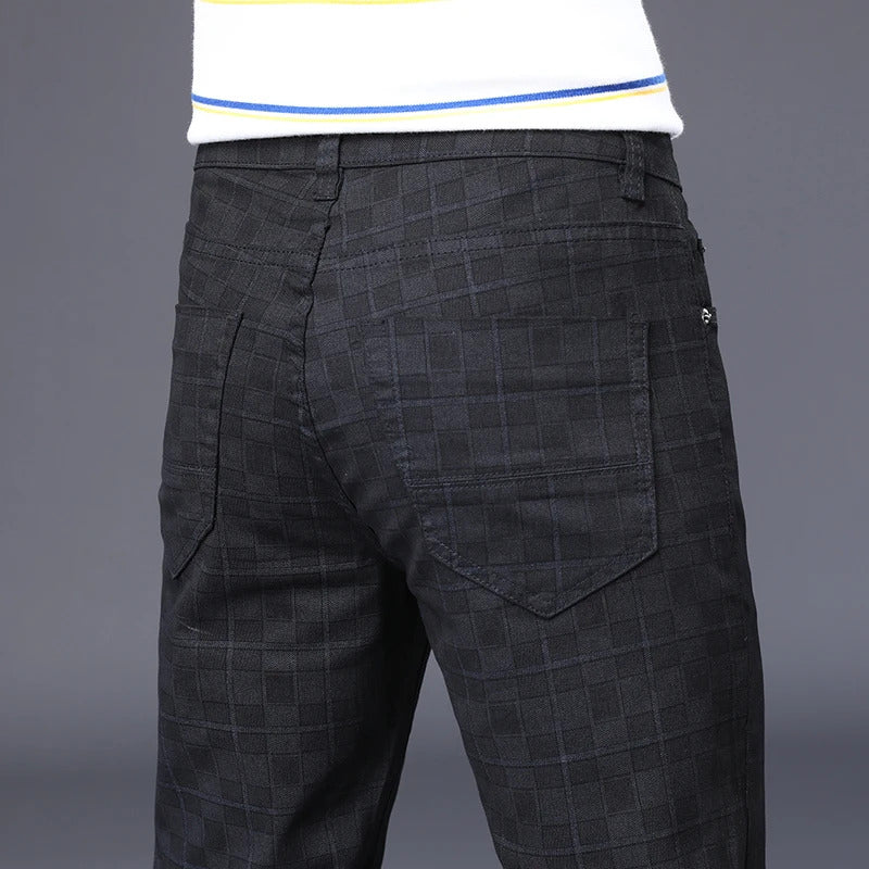 Henry Classic-Fit Stretch Plaid Suit Pants