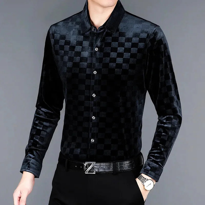 Voge Checkered Velour Shirt