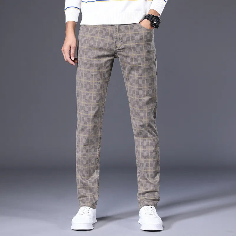 Henry Classic-Fit Stretch Plaid Suit Pants