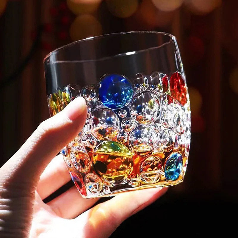 Crystal Drink Glass with Gold Rim purchases - Hand cut in Czech Republic