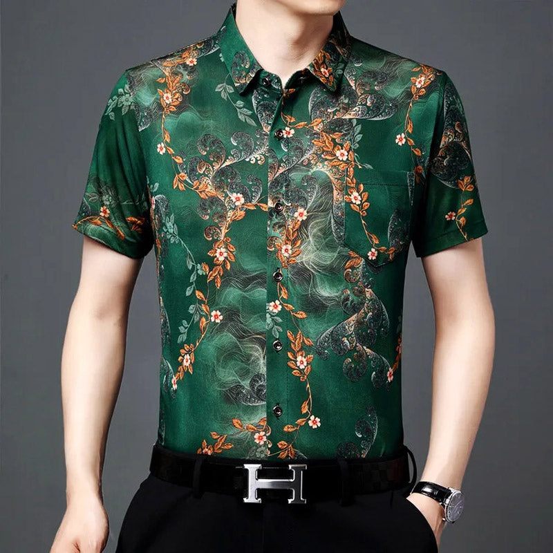 Andrei Fiori Laahana Collection - Short Sleeve Button-Up Shirt