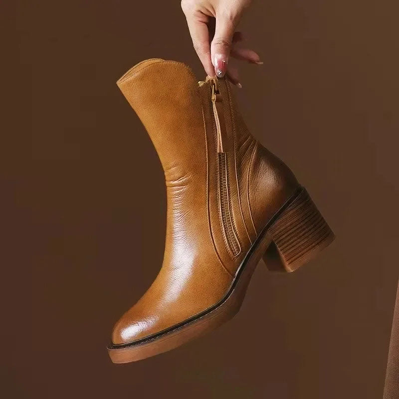 Havana Leather Booties