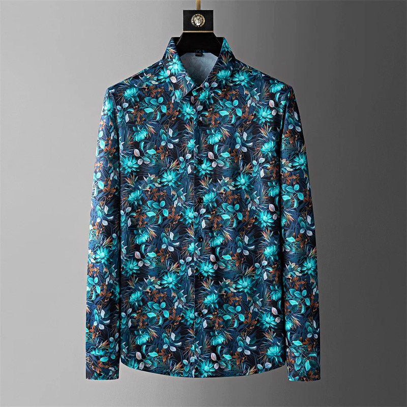 Andrei Fiori Moloka Collection - Long Sleeve Button-Up Shirt