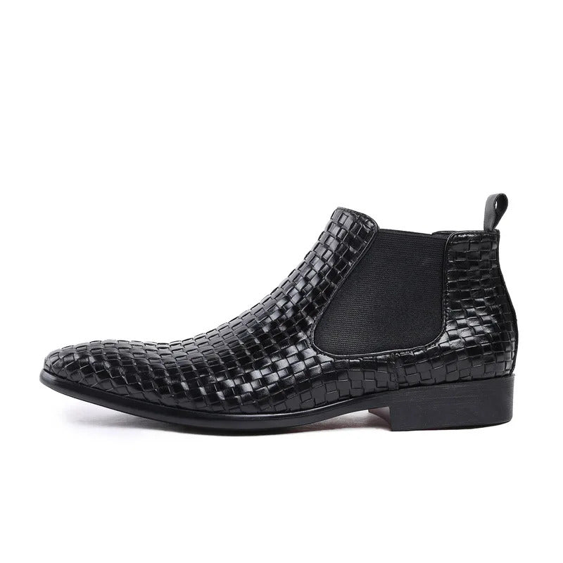 Toby Woven Leather Chelsea Boot