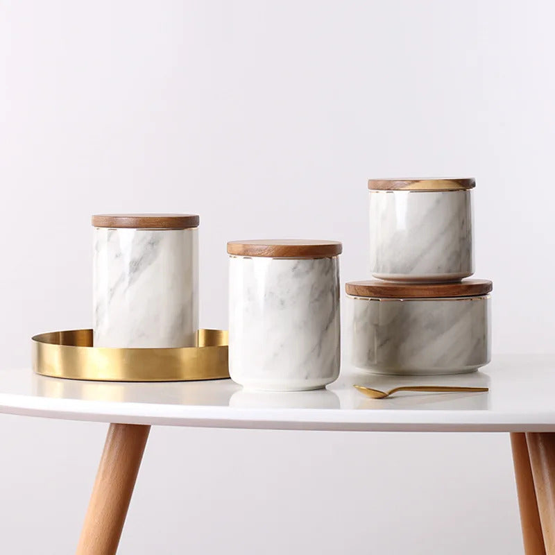 French Kitchen Stoneware Canisters