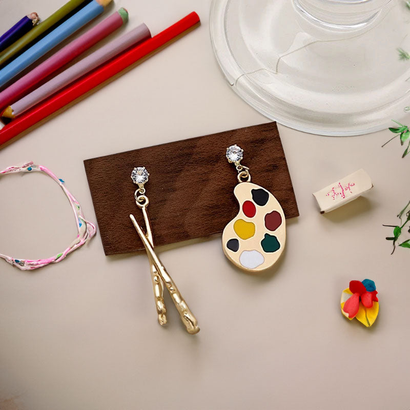 Painter's Palette Drop Earrings