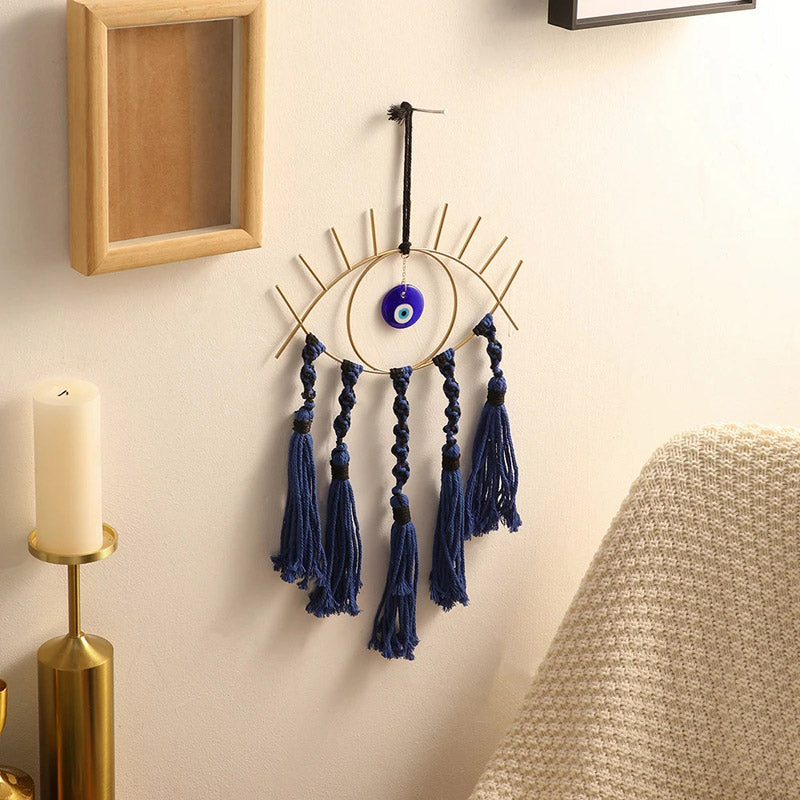 Hanging Macrame Evil Eye Dream Catcher