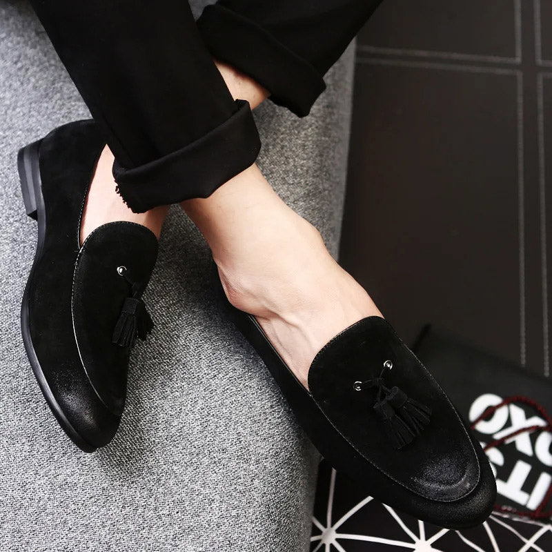 Ambrosi Suede Tassel Loafer