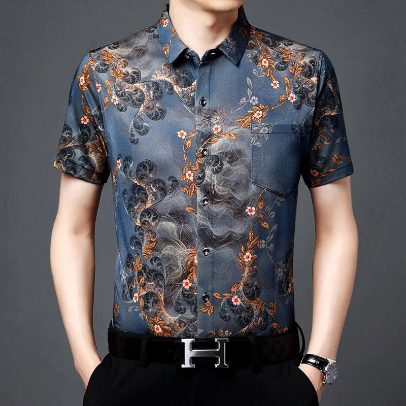 Andrei Fiori Laahana Collection - Short Sleeve Button-Up Shirt