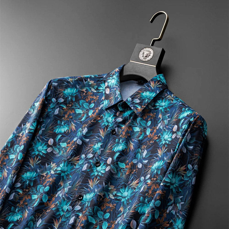 Andrei Fiori Moloka Collection - Long Sleeve Button-Up Shirt
