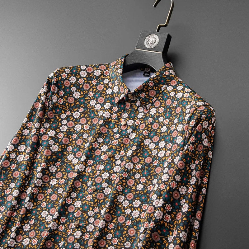 Andrei Fiori Moloka Collection - Long Sleeve Button-Up Shirt