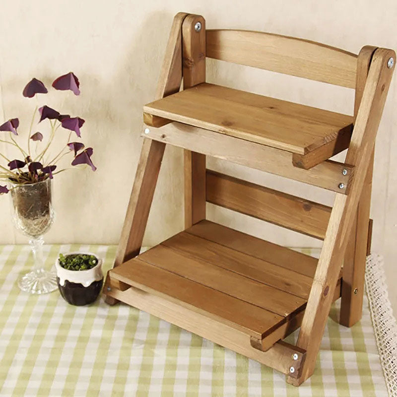 Mill Works 2-Tier Wood Plant Stand