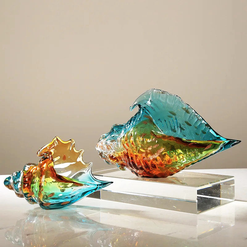 Hand Blown Glass Conch