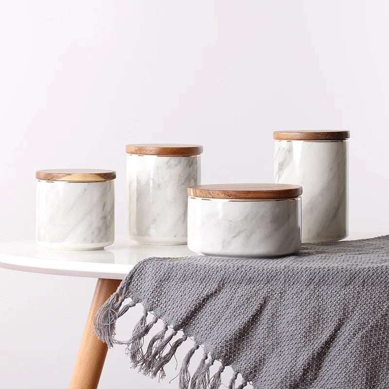 French Kitchen Stoneware Canisters