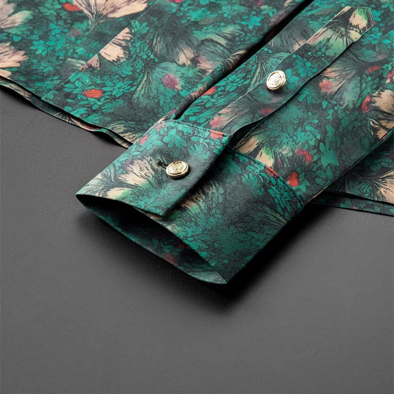 Andrei Fiori Moloka Collection - Long Sleeve Button-Up Shirt