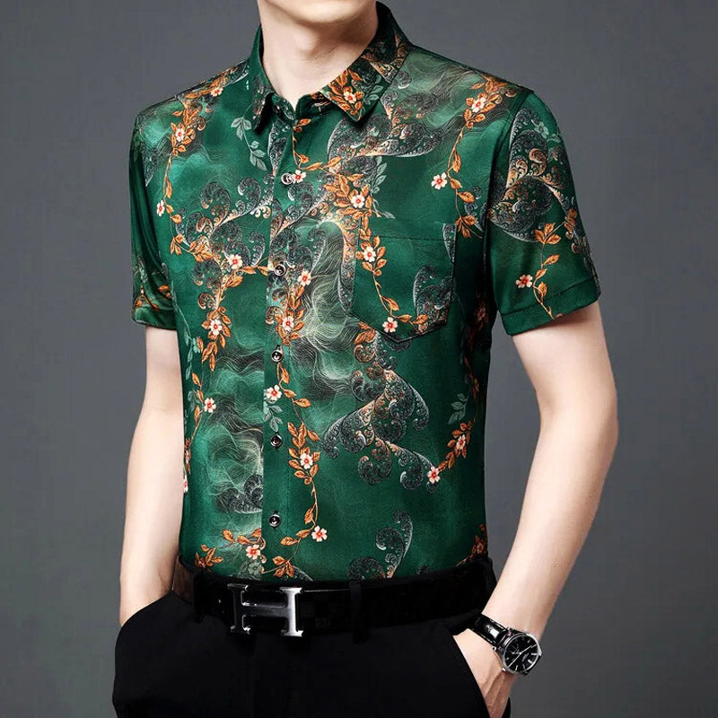 Andrei Fiori Laahana Collection - Short Sleeve Button-Up Shirt
