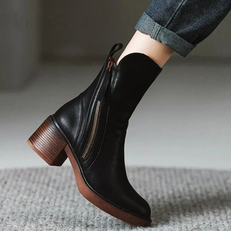 Havana Leather Booties