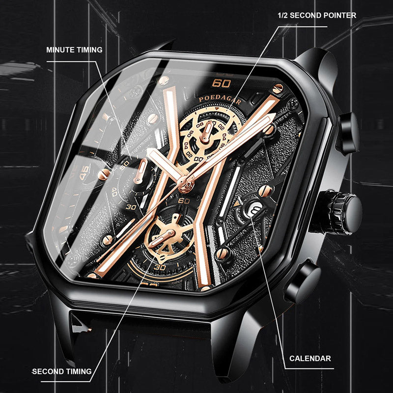 Poedagar Twin Turbo Skeleton Watch