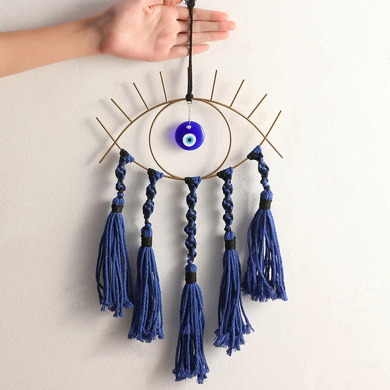 Hanging Macrame Evil Eye Dream Catcher