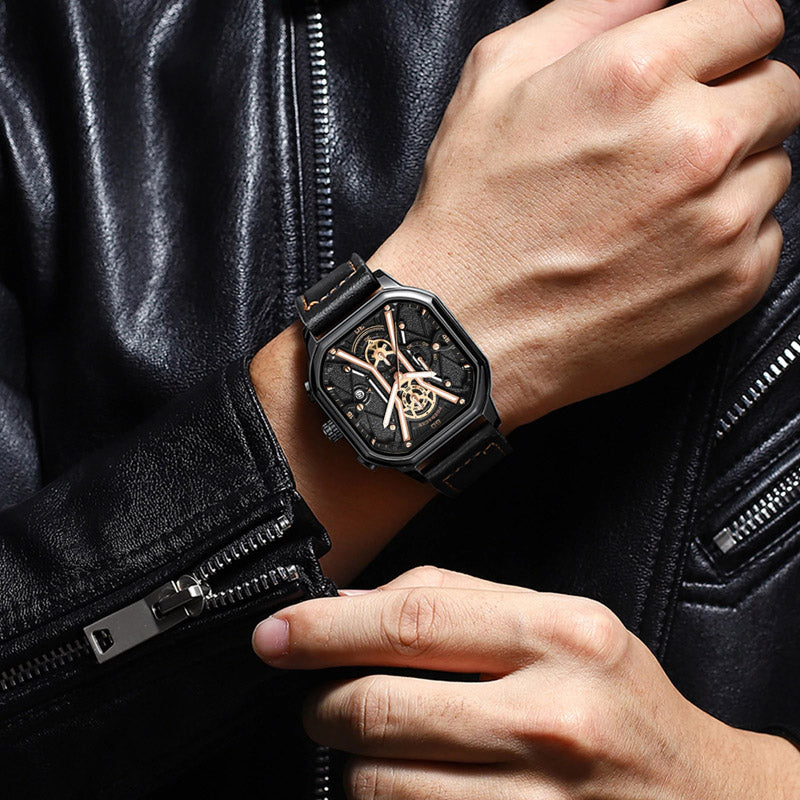 Poedagar Twin Turbo Skeleton Watch