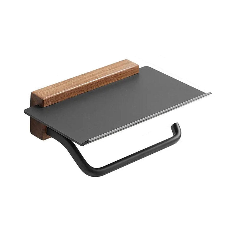 Bamboo and Aluminum Toilet Paper Holder