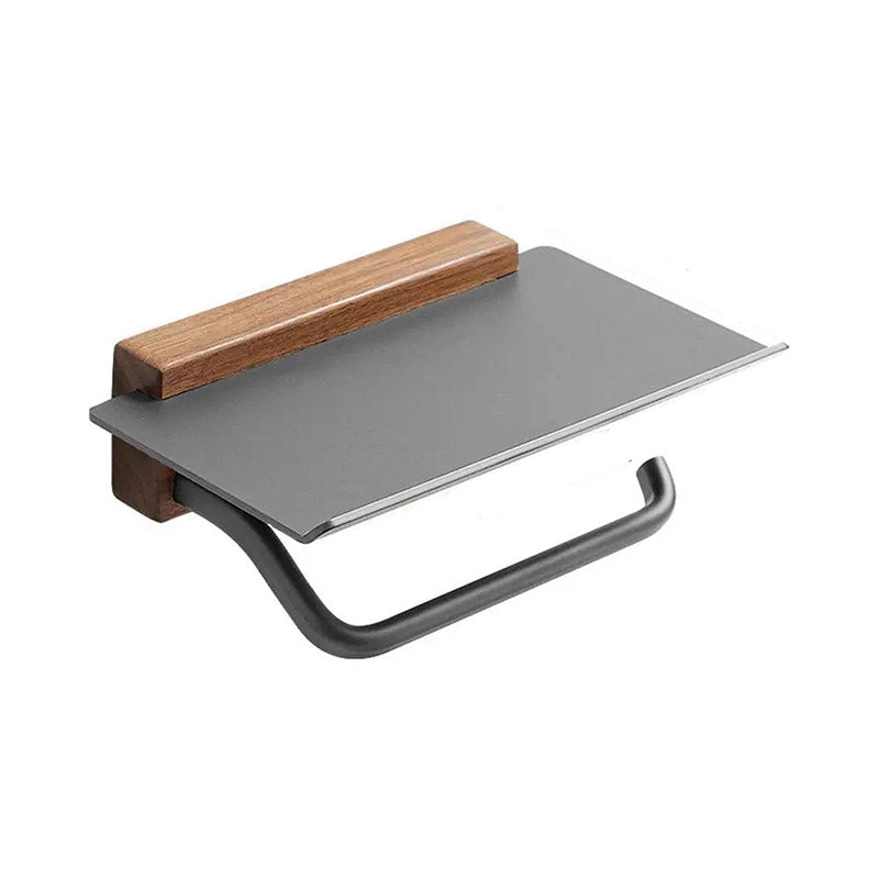 Bamboo and Aluminum Toilet Paper Holder