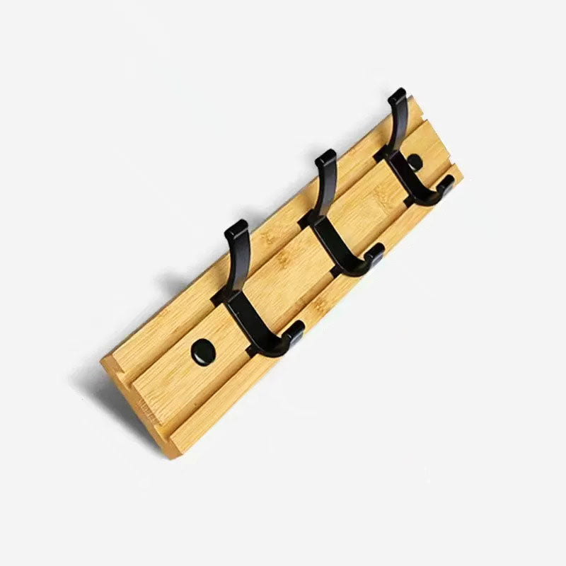 Bamboo Rack with Movable Hooks