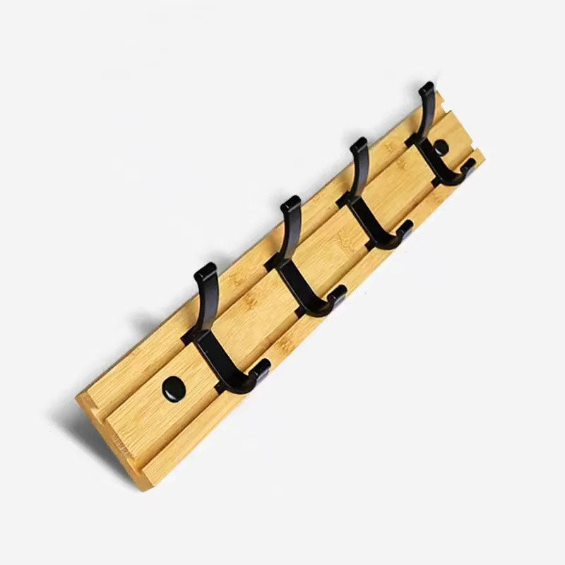 Bamboo Rack with Movable Hooks