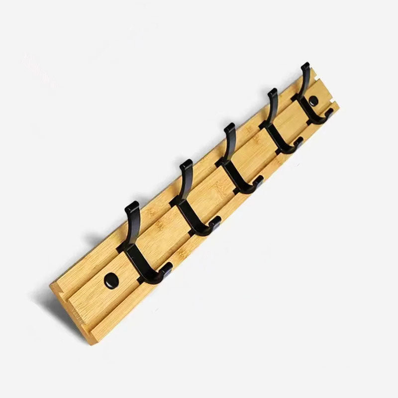 Bamboo Rack with Movable Hooks